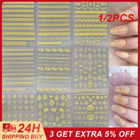 1/2PCS Photo Frame Mirror Sticker Styling Fashion Anti-scratch Hennail Stickers Comfortable Manicure