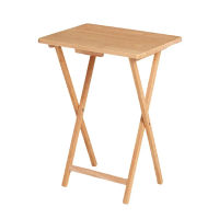 PJ WOOD โต๊ะพับไม้ยางพารา  สีธรรมชาติ โต๊ะ พับได้