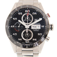 【TAG HEUER 豪雅】CARRERA 系列黑面數字鏈帶款x43mm(CV2A10.BA0796)