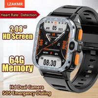 NEW Upgrades 64G Memory PGD WATCH Smart Watch For Men 4G Net Quad-core CPU HD Dual Camera SOS Emergency Dialing Android System