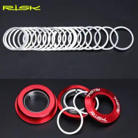 6pcs Accessories Gap adjustment Aluminium Alloy Bike Fork Adjusting Washers Bicycle Headset Washer Dust Cover