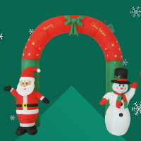 聖誕節裝飾 跨境專供圣誕節場景裝飾品場地布置道具圣誕老人雪人充氣拱門批發 夏洛特居家名品