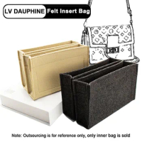 EverToner Fits LV DAUPHINE Felt Cloth Bag liner Travel Insert Organizer Handbag Double Layer Large Capacity Cosmetic Bags Shaper