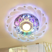 Crystal Ceiling Lamp, Curious Style, LED, 3W, Round Shape, Decorative Lamp, Suitable for Hallway, Ho