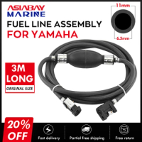 for Yamaha Outboard 3m Fuel Line Assembly 1/4 Inch 6mm Gas Hose Connector Primer Bulb Motor Boat Pipe Marine Engine Part