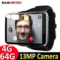 4G Smart Watch Phone 4GB+64GB 2.88'' Big Clock 13MP HD Camera Wristwatch SIM Card GPS Wi-Fi Sports Smartwatch for Android IOS