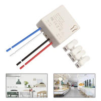 Gang Universal Wireless Smart Switch Light RF 433Mhz Wall Panel Switch Remote Control Mini Relay Receiver Lamp Fan Switch