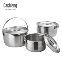 【Dashiang】316不鏽鋼提鍋調理組16+19+22cm(台灣製造/電鍋/瓦斯爐IH爐可用)