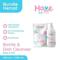 [BUNDLE] HAVE Baby Bottle & Dish Cleanser Pembersih Botol BAYI & ANAK 500mL + 400mL