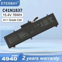 ETESBAY C41N1837 Laptop Battery For Asus ROG Zephyrus M S GU502G GX502G GA502D GA502DU GU532LV GX532GV TUF Dash F15 FX516PR 76WH