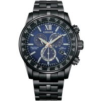 【CITIZEN 星辰】光動能全球電波計時手錶(CB5885-85L 韋禮安廣告款)