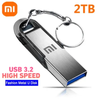 Xiaomi-USB 3.2 Flash Drive, 2TB Pen Drive, 1TB, 512GB, High-Speed Pen Drive, Metal, Waterproof, Flash Disk, TYPE-C Adapter