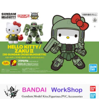 Bandai Original SD Ex-Standard Hello Kitty Zaku II Action Figure Assembly Model Kit Collectible Gifts