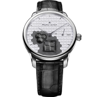 Maurice lacroix 艾美 匠心系列方輪立方機械錶-白x黑/43mm