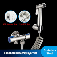 Bidet T-Adapter with Shut off Valve Stainless Steel Water Diverter Valve Dual-Connector Valve for Toilet Bathroom