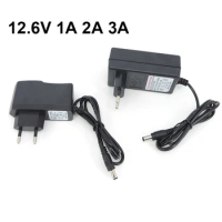 EU US AC 110v 240V to DC 12.6V 1A 2A 3A charger Power supply Adapter 5.5*2.5MM 12.6 V Volt 2 3 A For 18650 lithium battery Pack