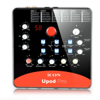 ICON upod pro Professional external sound card 2 mic-In/1 guitar-In,2-Out USB Recording Interface DSP parameter adjustment knobs