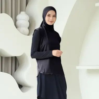 RTSR Abilla Outer Hijab Sport Olahraga Wanita Padel Tenis Outfit Renang L Black