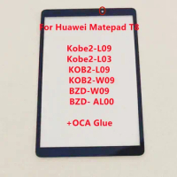 New For Huawei Matepad T8 KOB2-L09 KOB2-W09 Kobe2-L09 Kobe2-L03 BZD-W09 BZD-AL00 Touch Screen Front Glass Cover Panel + OCA Glue