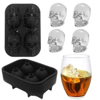 2022 Skull Silicone Mold 3D Ice Cube Maker Chocolate Mould Tray Ice Cream DIY Tool Whiskey Wine Cocktail Ice Cube Best Sellers