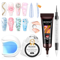 MIZHSE Solid Builder Gel for Nails and 5D  Clear Sculpting Gel for Nails Hard Gel Carving Gel Builde