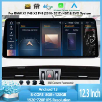 Android 13 For BMW X1 F48 X2 F49 (2016- 2017) NBT&amp;EVO System 2018 -2020 Car Radio Player GPS Navigation Multimedia Video Carplay