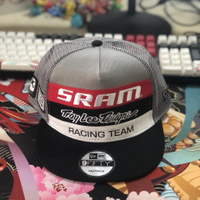 Troy Lee Designs (สีเทา) SRAM Racing Snapback Cap Motocrossผู้ชายผู้หญิงกีฬาแฟชั่นเบสบอลหมวกHip Hopหมวกปรับสายคล้อง82915