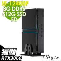 iStyle Super MiniPC 超級迷你電腦 (i5-12400F/8G/512G SSD/RTX3060-12G/FD)
