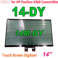 14'' Touch For HP Pavilion X360 Convertible 14-DY Series Laptops Touch Screen Digitizer 14M-BY Touch Glass Panel Replacement