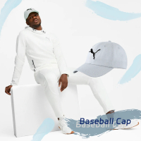 【PUMA】棒球帽 Essentials Cat 灰藍 老帽 帽子 男女款 休閒 遮陽(02458704)