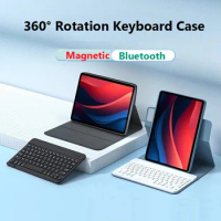 360° Rotation Keyboard Case for Xiaoxin Pad Pro 2023 12.7 for Lenovo Tab P12 12.7 Inch Bluetooth Case Cover with TPU Back Shell