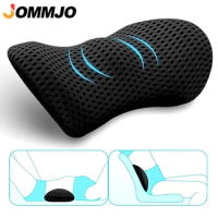 1Pcs Lumbar Support Pillow - Memory Foam for Low Back Pain Relief, Ergonomic Streamline Car Seat, Office Chair, Recliner and Bed