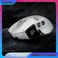 Dareu A980pro Gamer Mouse 3 Mode USB Wireless Bluetooth Mouse 650ips Paw3395 A980pro Max Mouse Lightweight Gaming Esports Mice