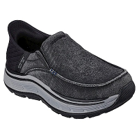 Skechers Remaxed [204839BLK] 男 休閒鞋 經典 瞬穿舒適科技 套入式 馬克縫帆布 緩震 黑