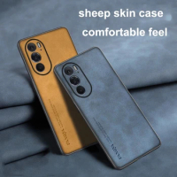 Luxury Original Sheepskin Leather Silicone Phone Back Case Cover For Motorola Moto X30 Pro shockproof Bumper Coque Moto Edge X30