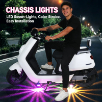RGB LED Underglow Kit with Remote Control - Waterproof, Color-Changing Chassis Lights for Cars, Bike