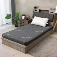 【小老闆寢具】標準雙人5尺 黑奏樂 石墨烯獨立筒10cm 摺疊床墊(摺疊好收納 租屋/外宿便攜)