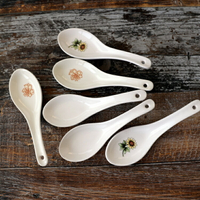 小清新白瓷小勺子飯勺小湯勺創意陶瓷家用小湯匙調羹湯勺小飯勺