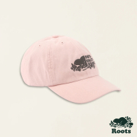 【Roots】Roots 配件-摩登都市系列 立體刺繡棒球帽(粉橘色)