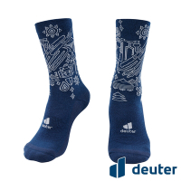 【deuter 德國】125周年紀念款 中筒羊毛襪 A6AS2302N藍/厚底襪/登山休閒運動襪