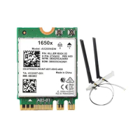 For Intel 1650X WiFi Card+8DB Antenna Kit AX200NGW 3000Mbps 2.4G 5G WiFi 6+BT 5.1 Gigabit Wireless Card for Win11