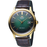 ORIENT 東方錶 DATEⅡ 大錶徑復刻機械錶-綠x金/42mm