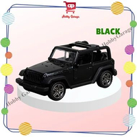 Miniatur Diecast Jeep Wrangler Rubicon 1:32 PullBack Mobil Metal Bisa Buka Tutup Hitam