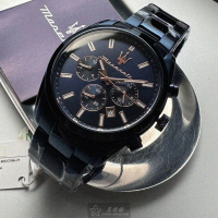 【MASERATI 瑪莎拉蒂】MASERATI手錶型號R8873626003(寶藍色錶面寶藍錶殼寶藍精鋼錶帶款)