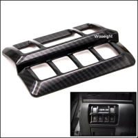 Wooeight Carbon Fiber Dash Function Button Dashboard Light Adjust Switch Trim Cover For Subaru Crosstrek Subaru XV 2018-2021