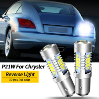 2pcs LED Reverse Light Blub Backup Lamp P21W BA15S 7506 1156 Canbus No Error For Chrysler Crossfire 2003-2008 Voyager 2000-2008