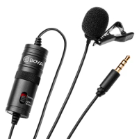 BOYA BY-M1 Omnidirectional Lavalier Microphone for Canon Nikon Sony DSLR Camcorder Audio Recorders Professional Recording