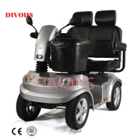 Luxury Two-Seater 4 Wheels Electric Wheelchair Mobility Scooter Disabeld For Adult And Old Man