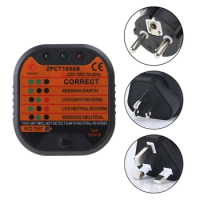 Outlet Tester 48V-250V UK/EU/US Electrical Socket Tester with LED Dropship