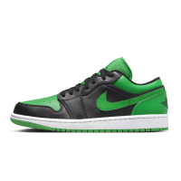 【NIKE 耐吉】休閒鞋 Air Jordan 1 Low Lucky Green 幸運綠 綠黑 男鞋 553558-065